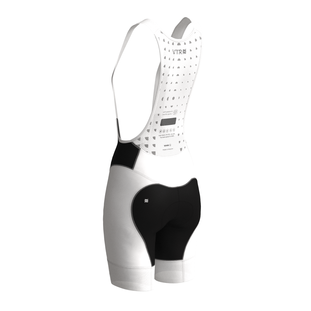 Велотрусы с подкладкой и лямками, женская классическая модель VTR-04