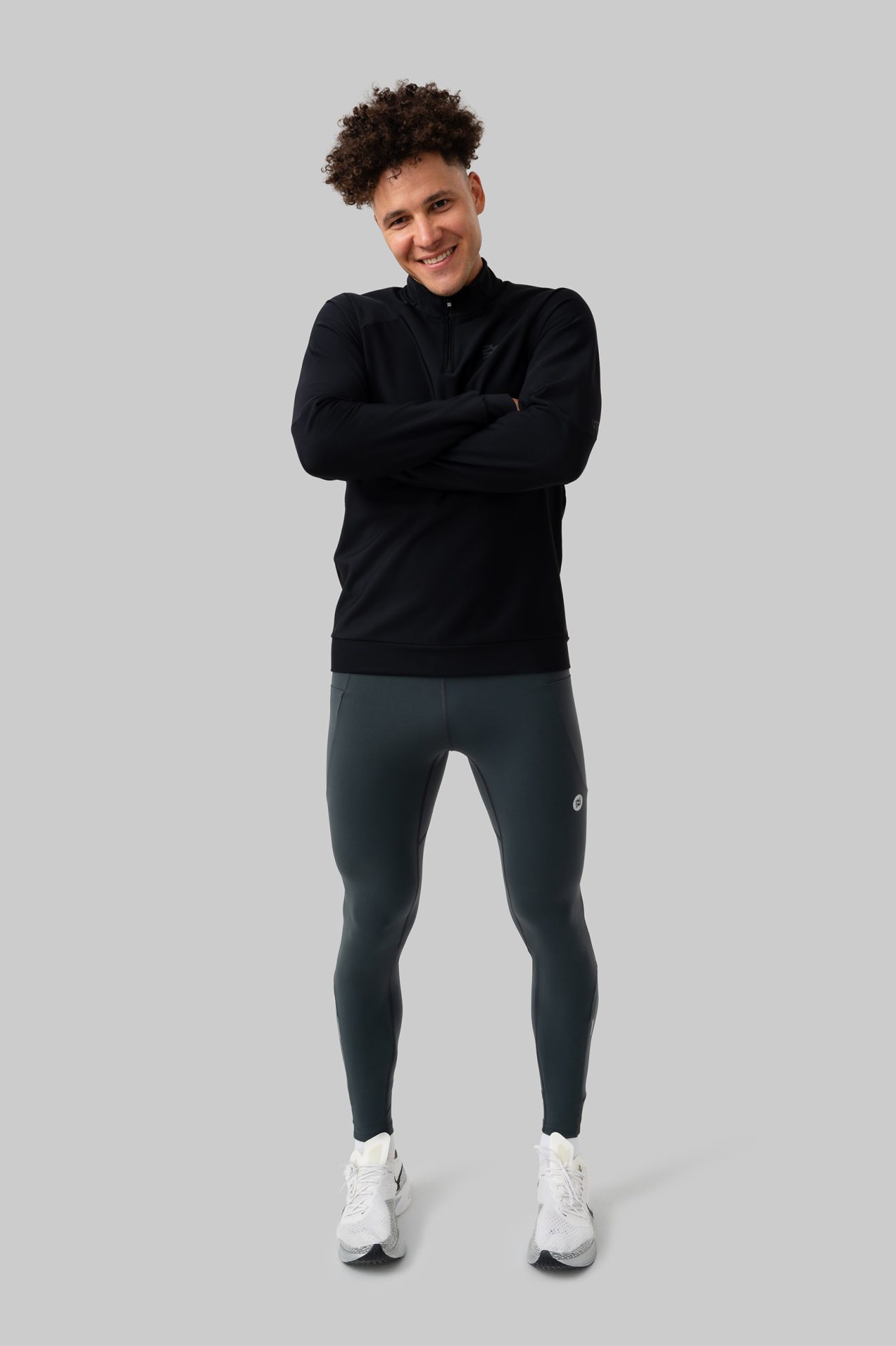 Мужской Беговой Утеплённый Лонгслив Practice Black