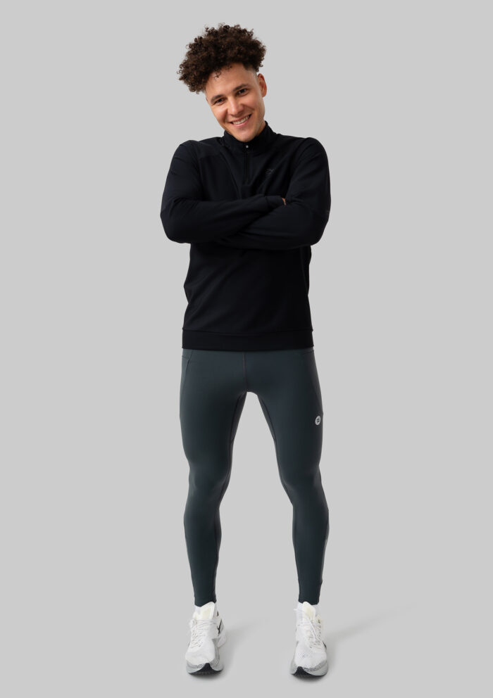 Мужской Беговой Утеплённый Лонгслив Practice Black