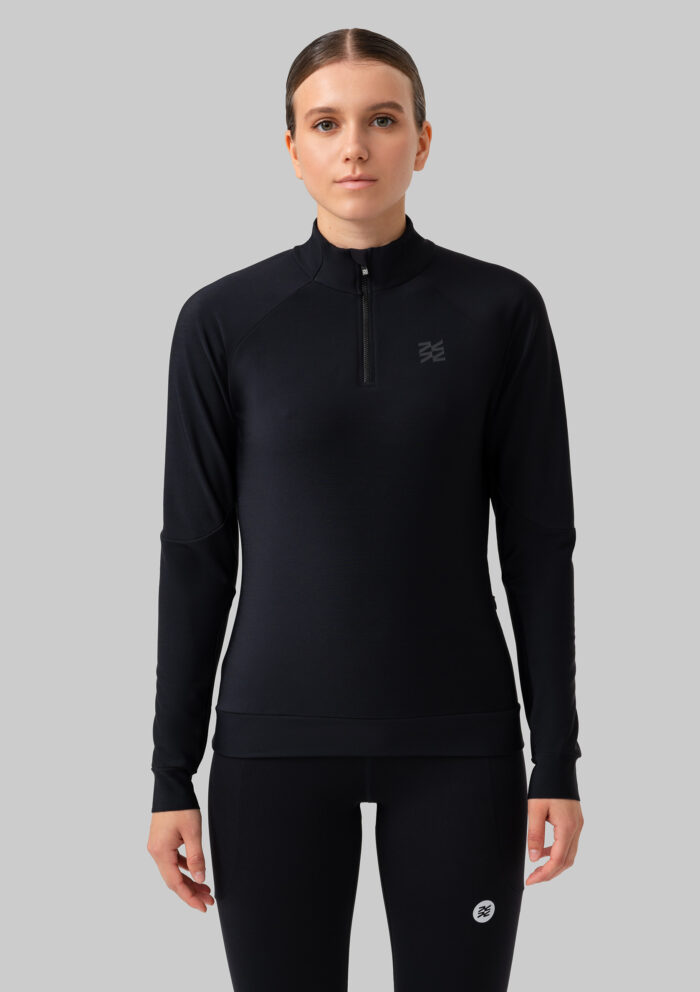 Женский Беговой Утеплённый Лонгслив Practice Black