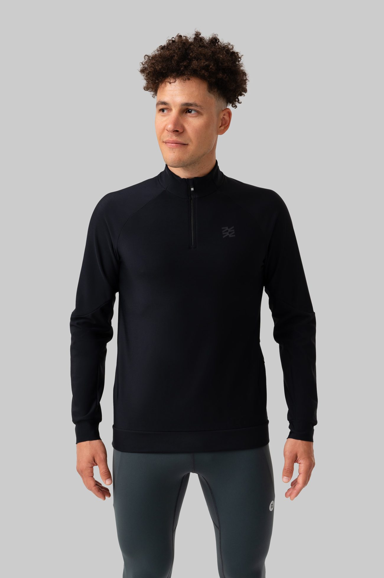 Мужской Беговой Утеплённый Лонгслив Practice Black