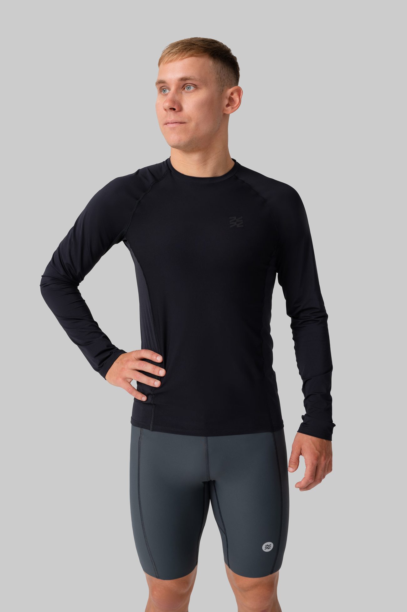 Мужской Беговой Лонгслив Practice Black