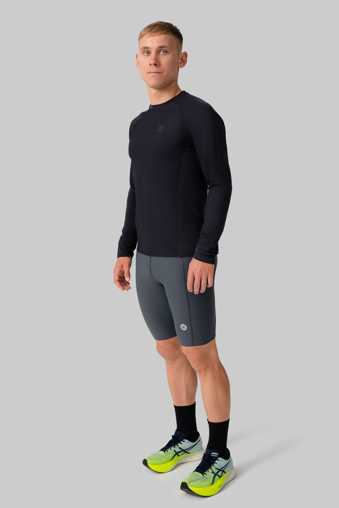 Мужской Беговой Лонгслив Practice Black