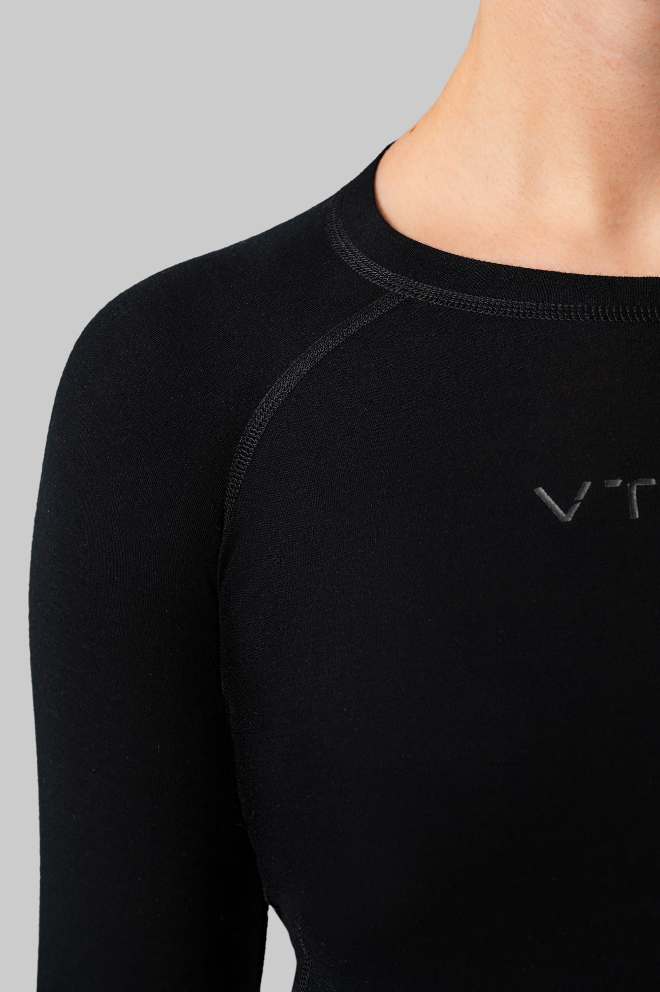 Женское термобелье мерино верх Black