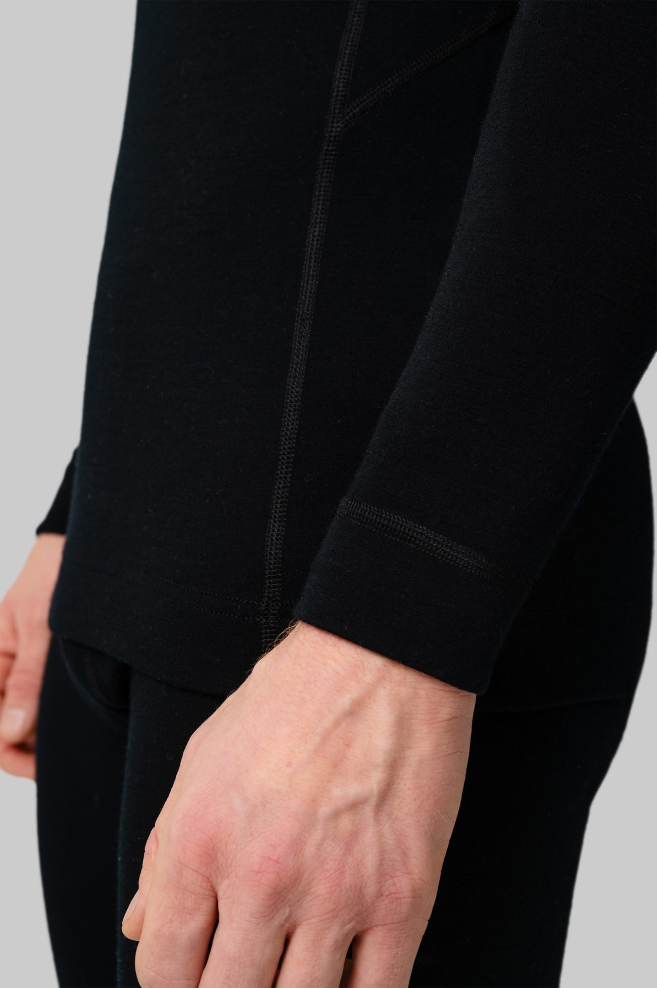 Мужское термобелье мерино верх Black