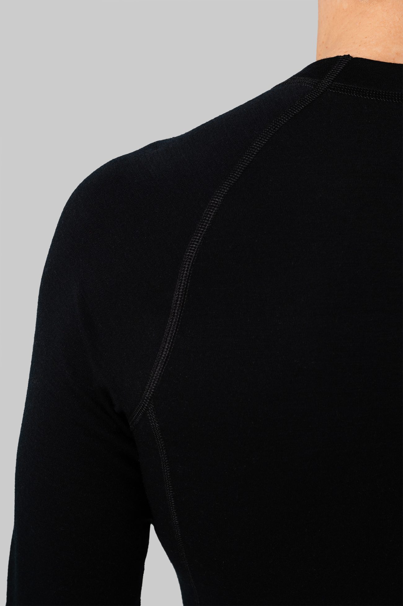 Мужское термобелье мерино верх Black