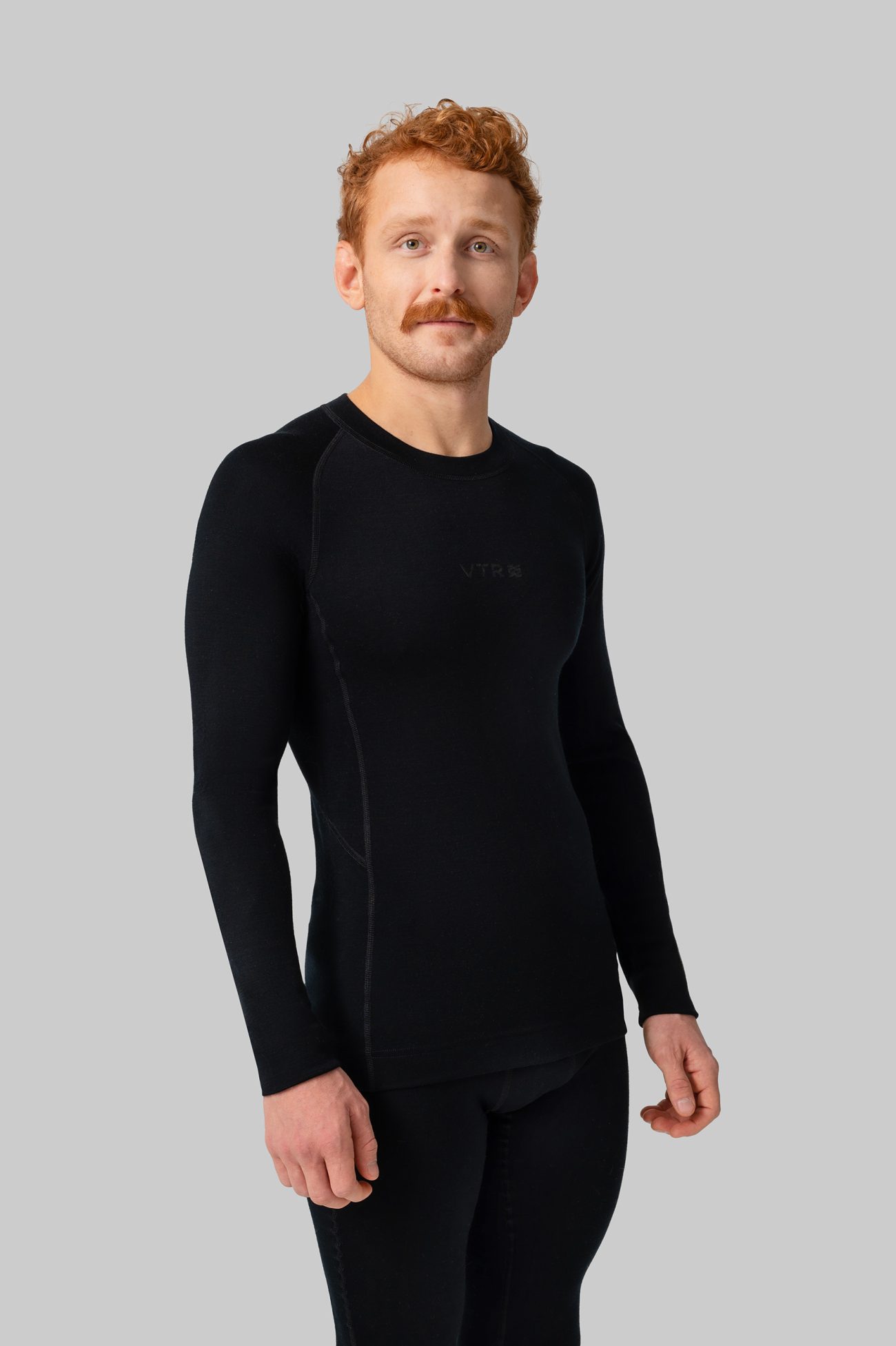 Мужское термобелье мерино верх Black