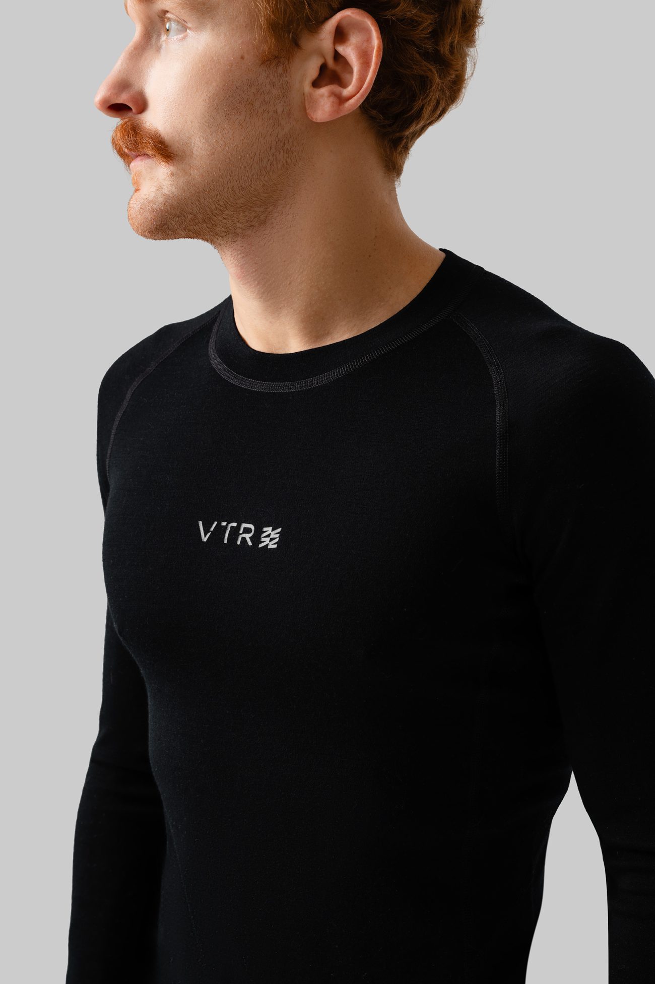 Мужское термобелье мерино верх Black