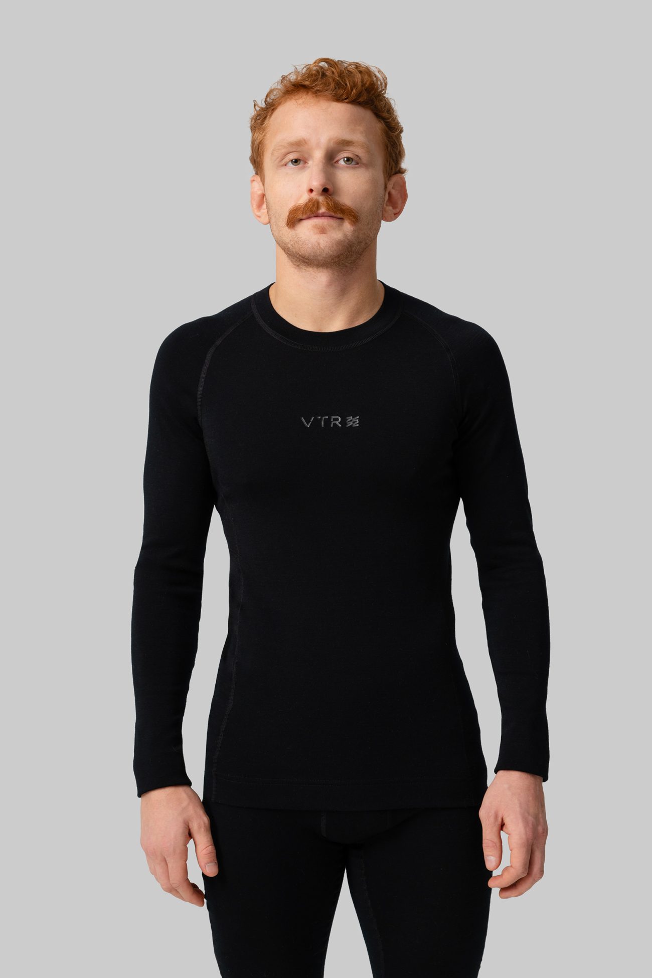 Мужское термобелье мерино верх Black