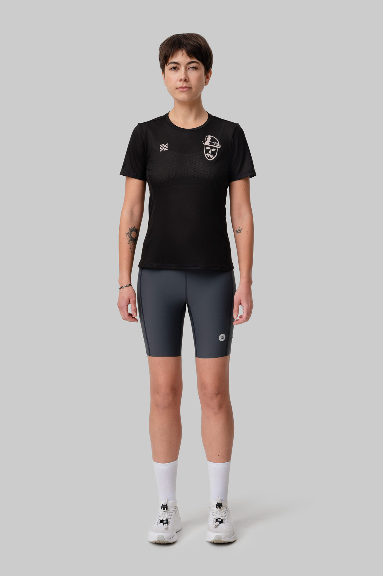 Женская Беговая Футболка VTR x ZELRUN Voodoo Dude Gray