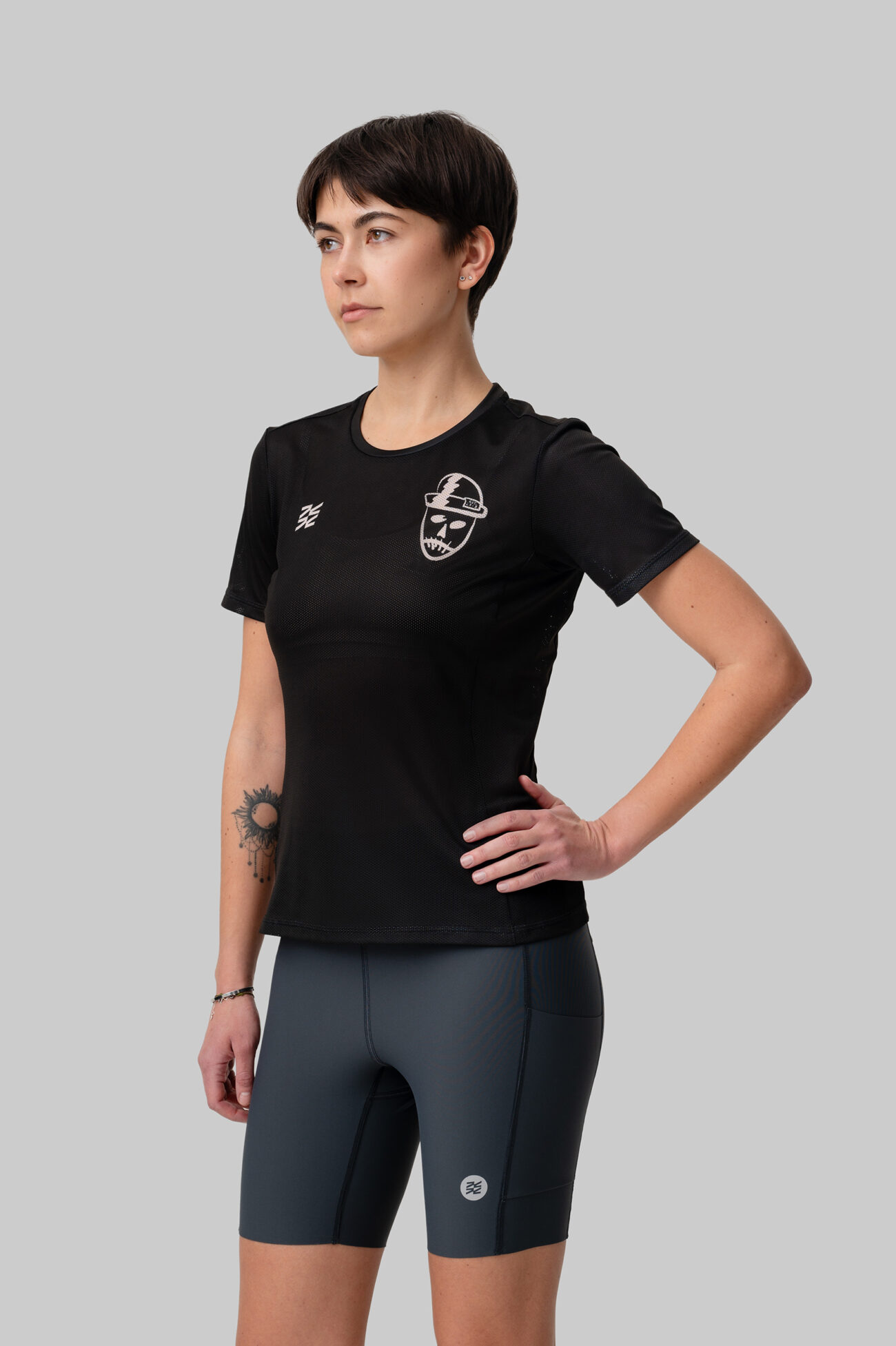 Женская Беговая Футболка VTR x ZELRUN Voodoo Dude Gray