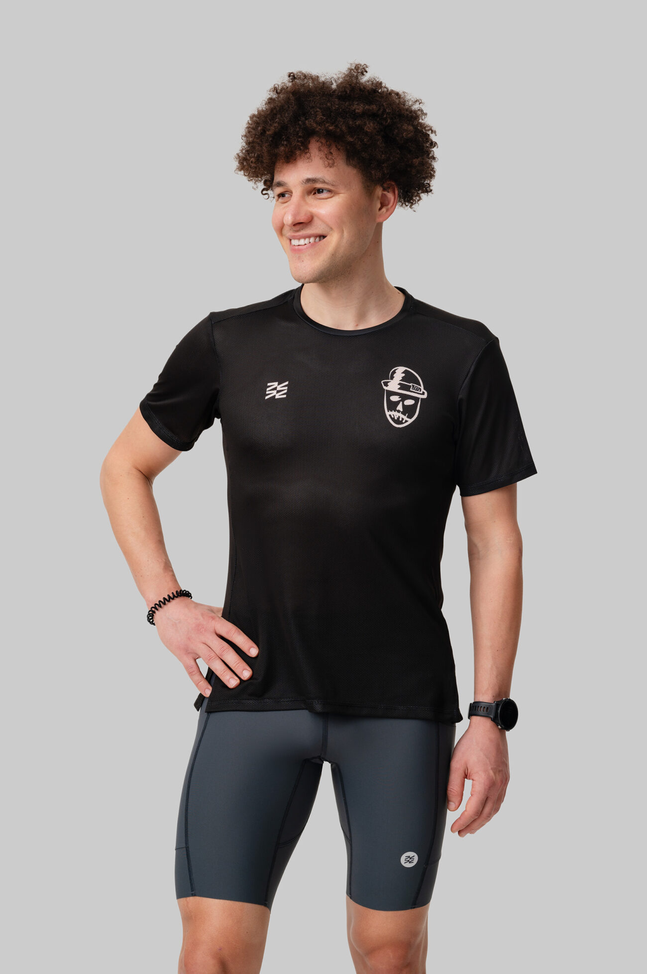 Мужская Беговая Футболка VTR x ZELRUN Voodoo Dude Gray