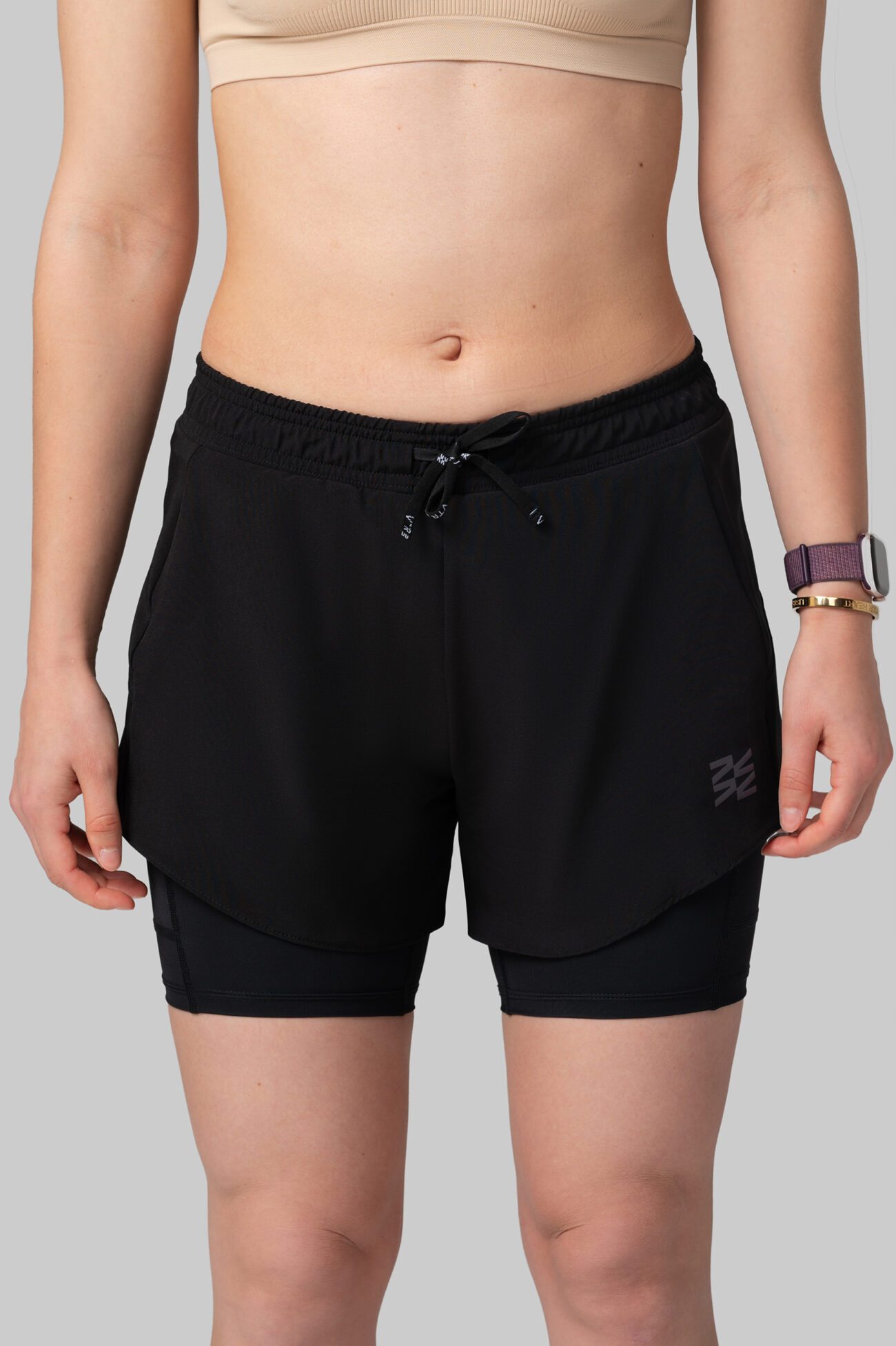 Женские Беговые Шорты Practice Black