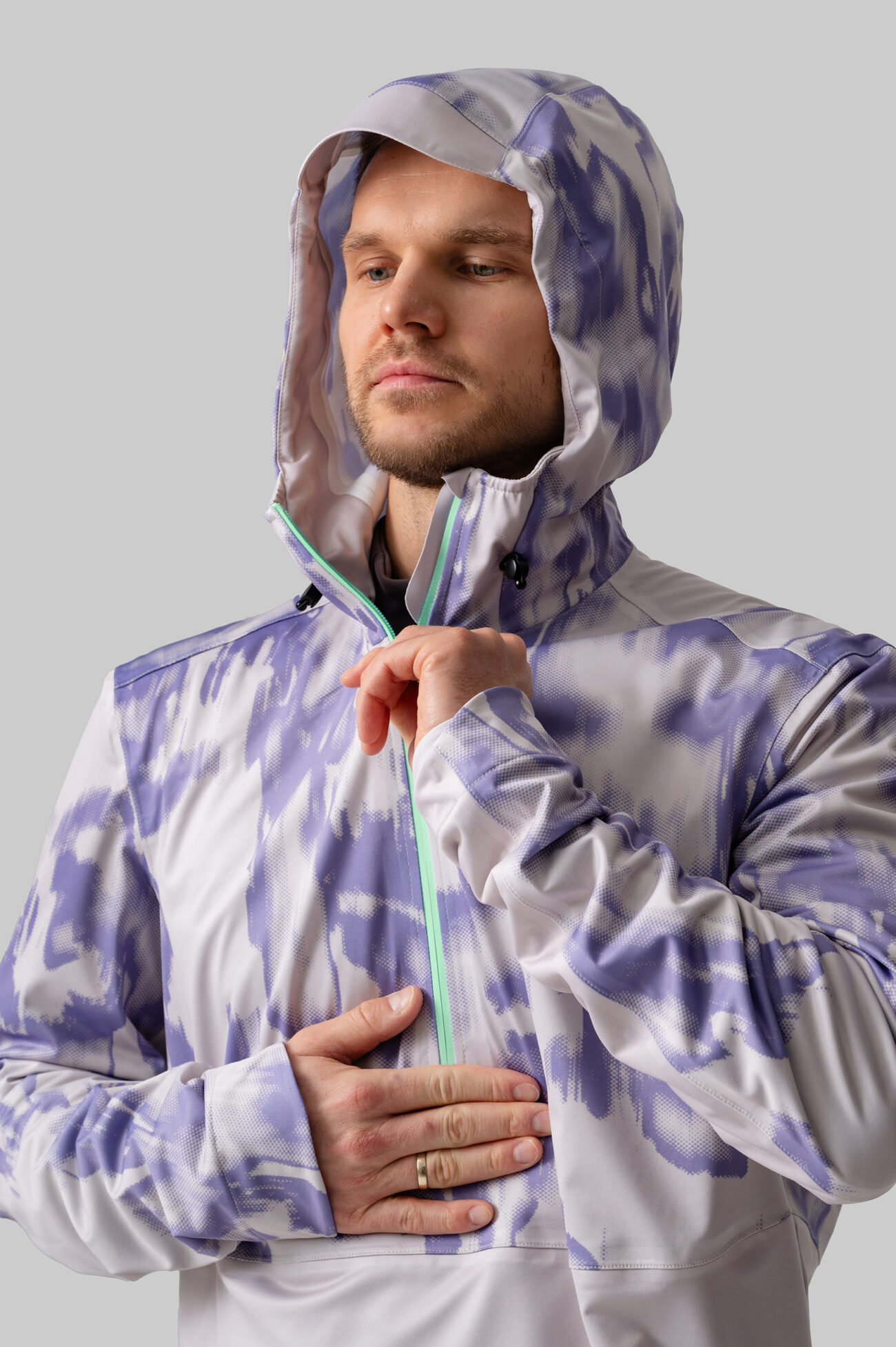 Мужской Беговой Анорак Practice Lavender Sand