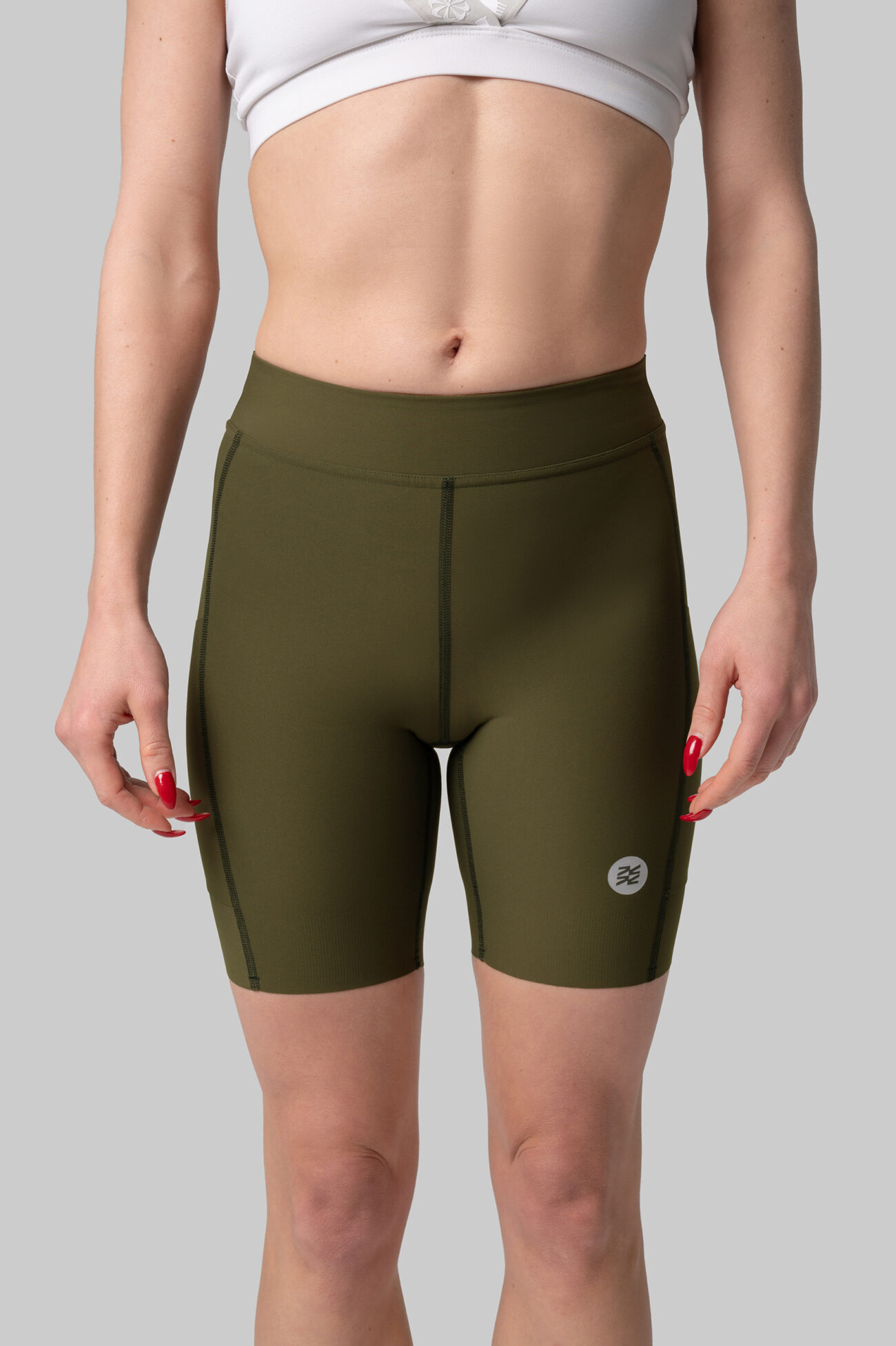 Женские Беговые Халф-тайтсы Cargo Olive