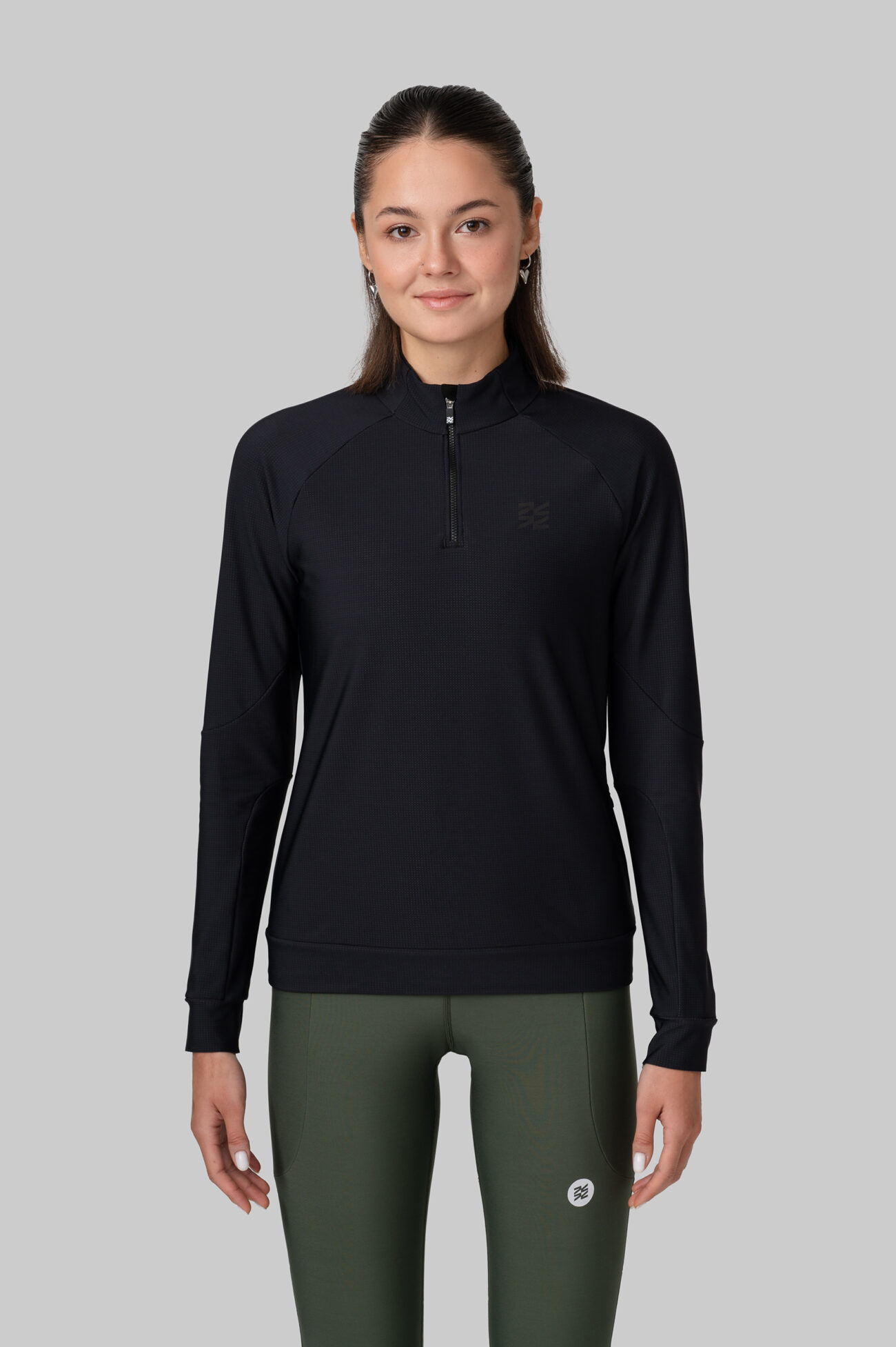 Женский Беговой Утеплённый Лонгслив Practice Black