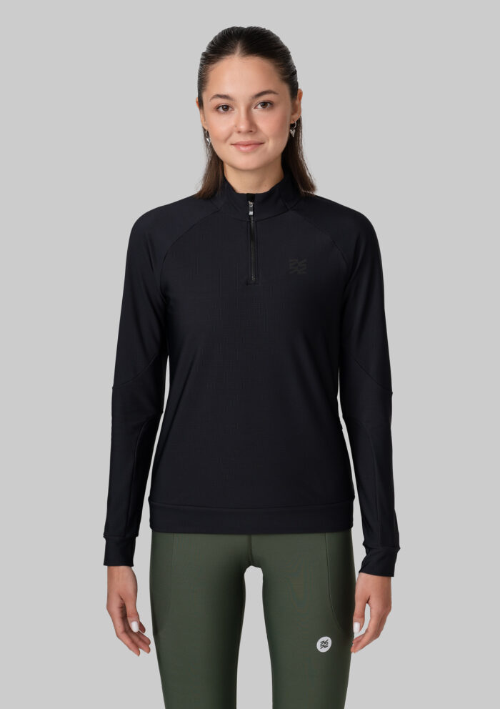 Женский Беговой Утеплённый Лонгслив Practice Black