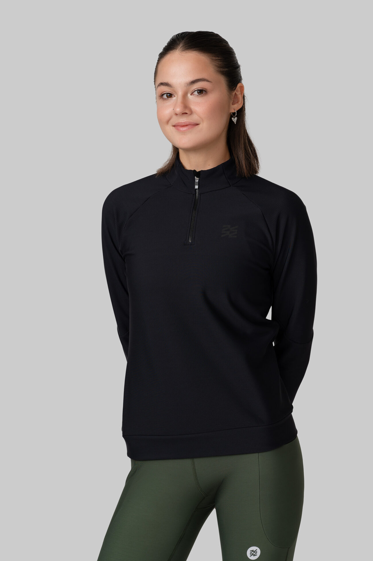 Женский Беговой Утеплённый Лонгслив Practice Black