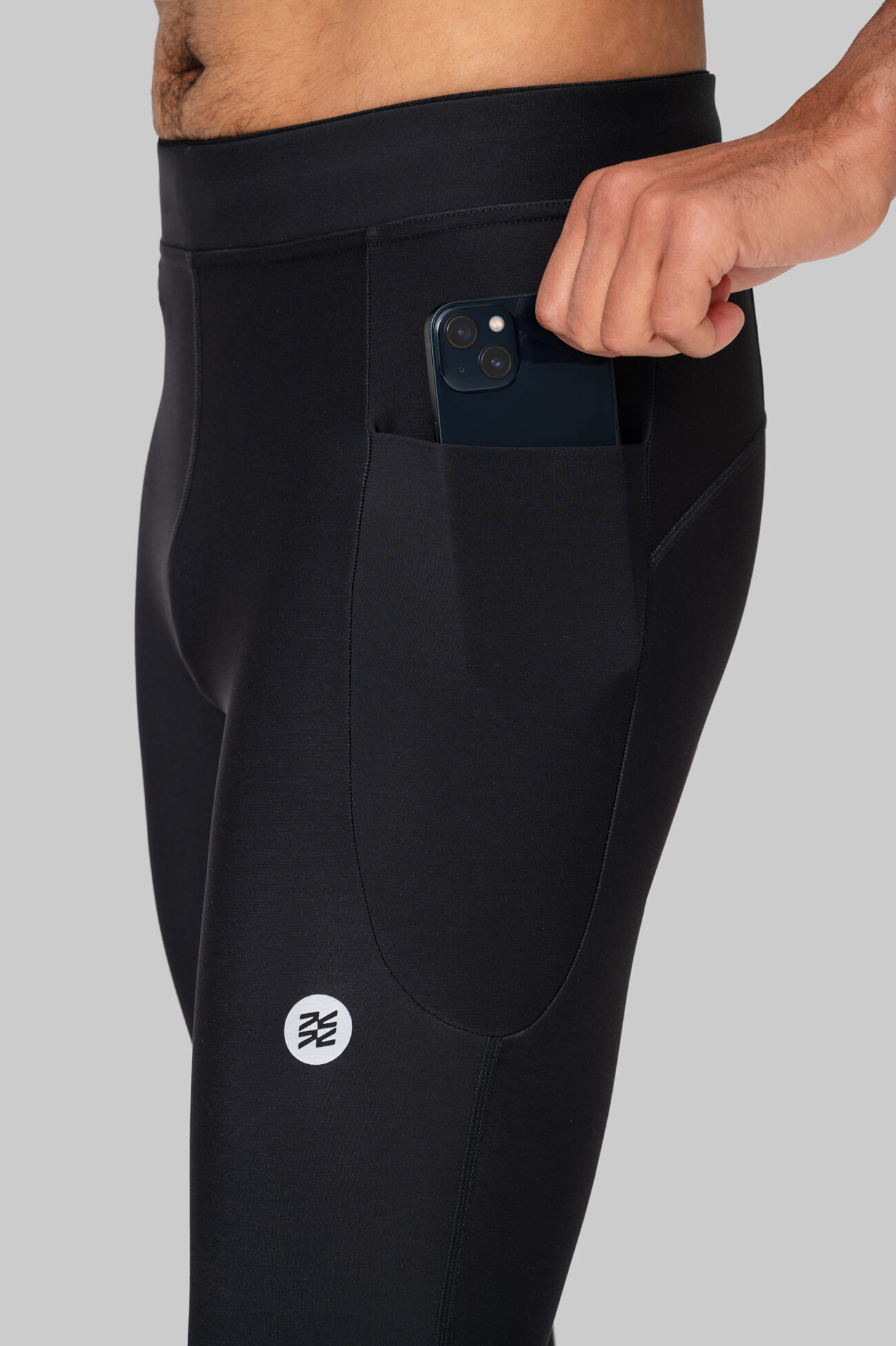 Мужские Утеплённые Беговые Тайтсы Practice Black