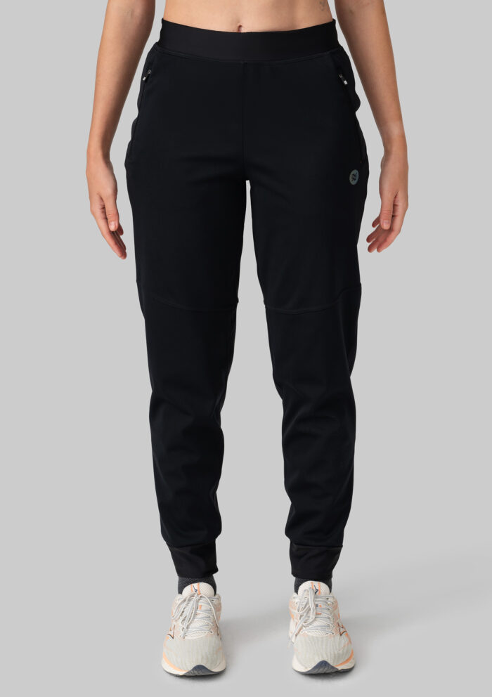 Женские Утеплённые Беговые Штаны Practice Black