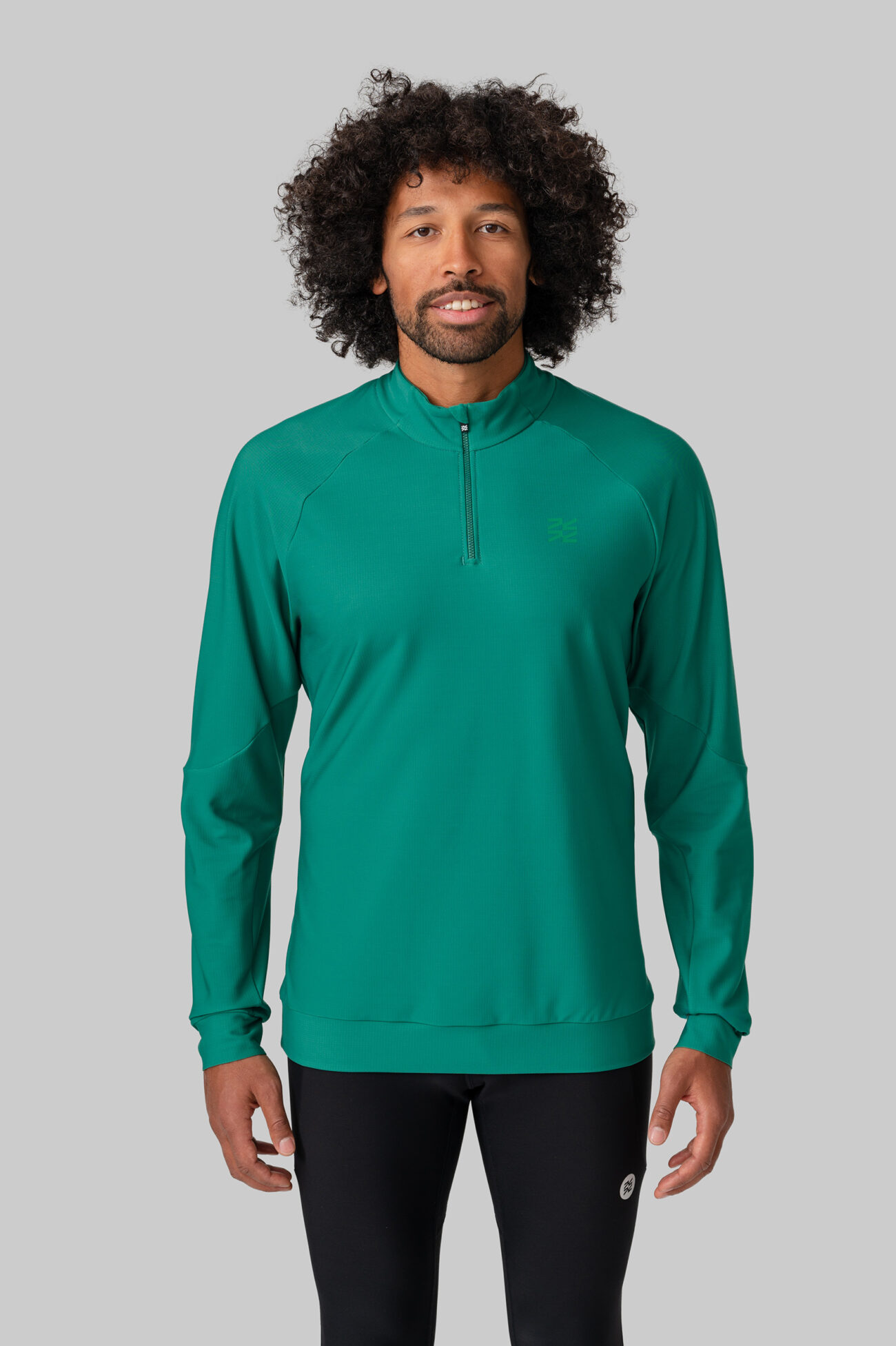 Мужской Беговой Утеплённый Лонгслив Practice Ultramarine Green