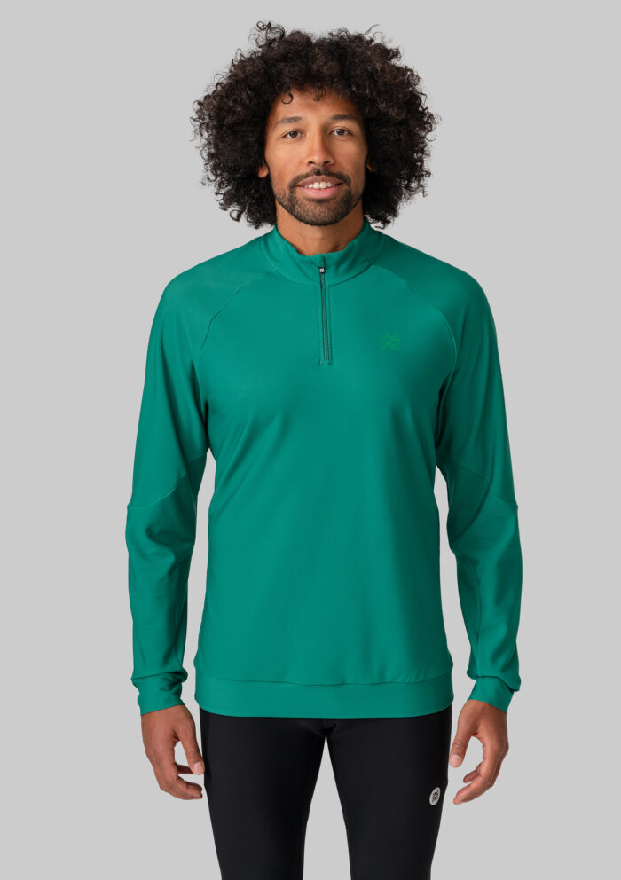 Мужской Беговой Утеплённый Лонгслив Practice Ultramarine Green