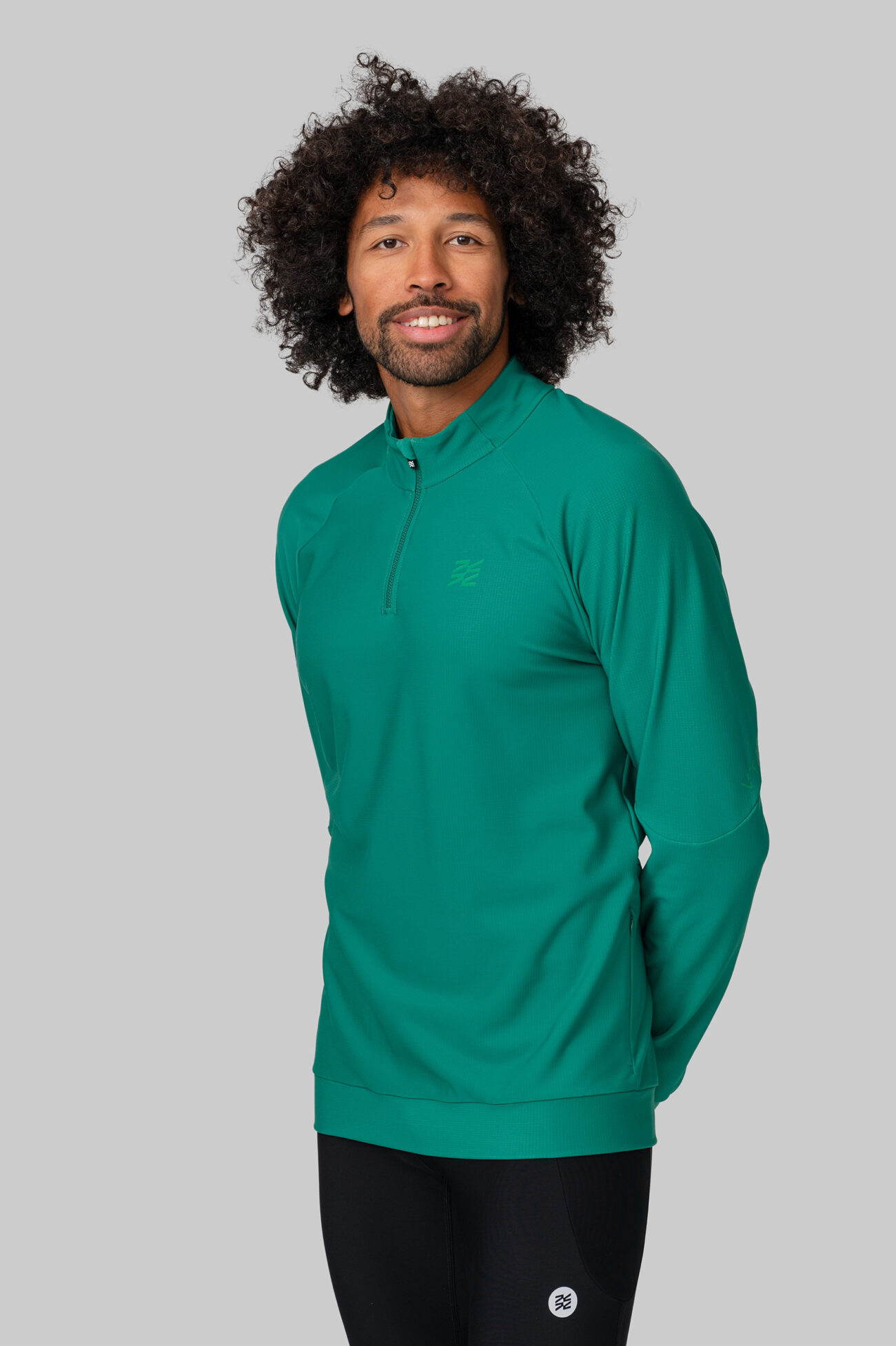 Мужской Беговой Утеплённый Лонгслив Practice Ultramarine Green