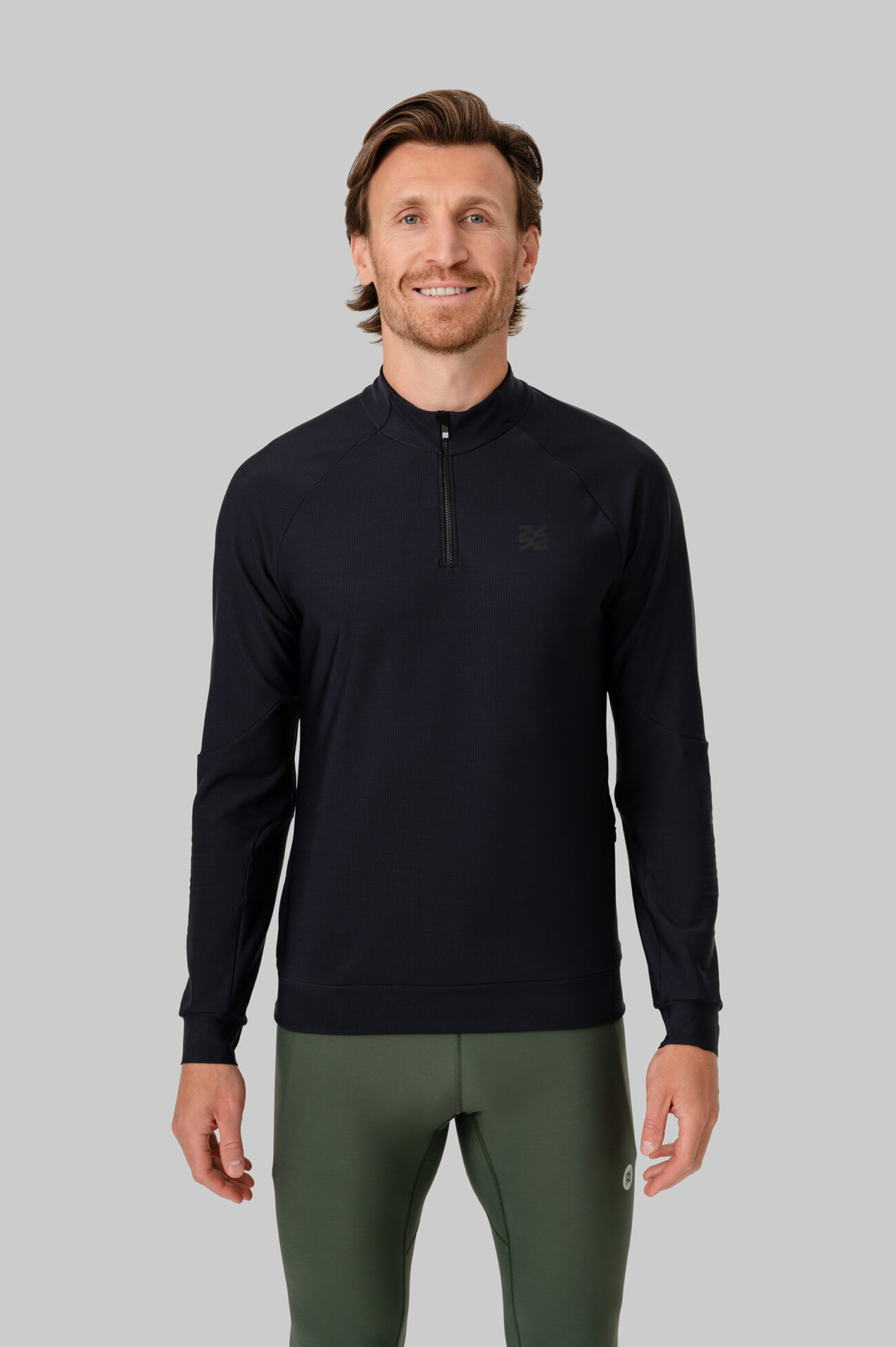 Мужской Беговой Утеплённый Лонгслив Practice Black