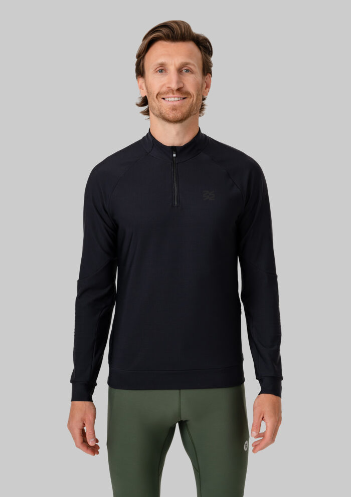 Мужской Беговой Утеплённый Лонгслив Practice Black