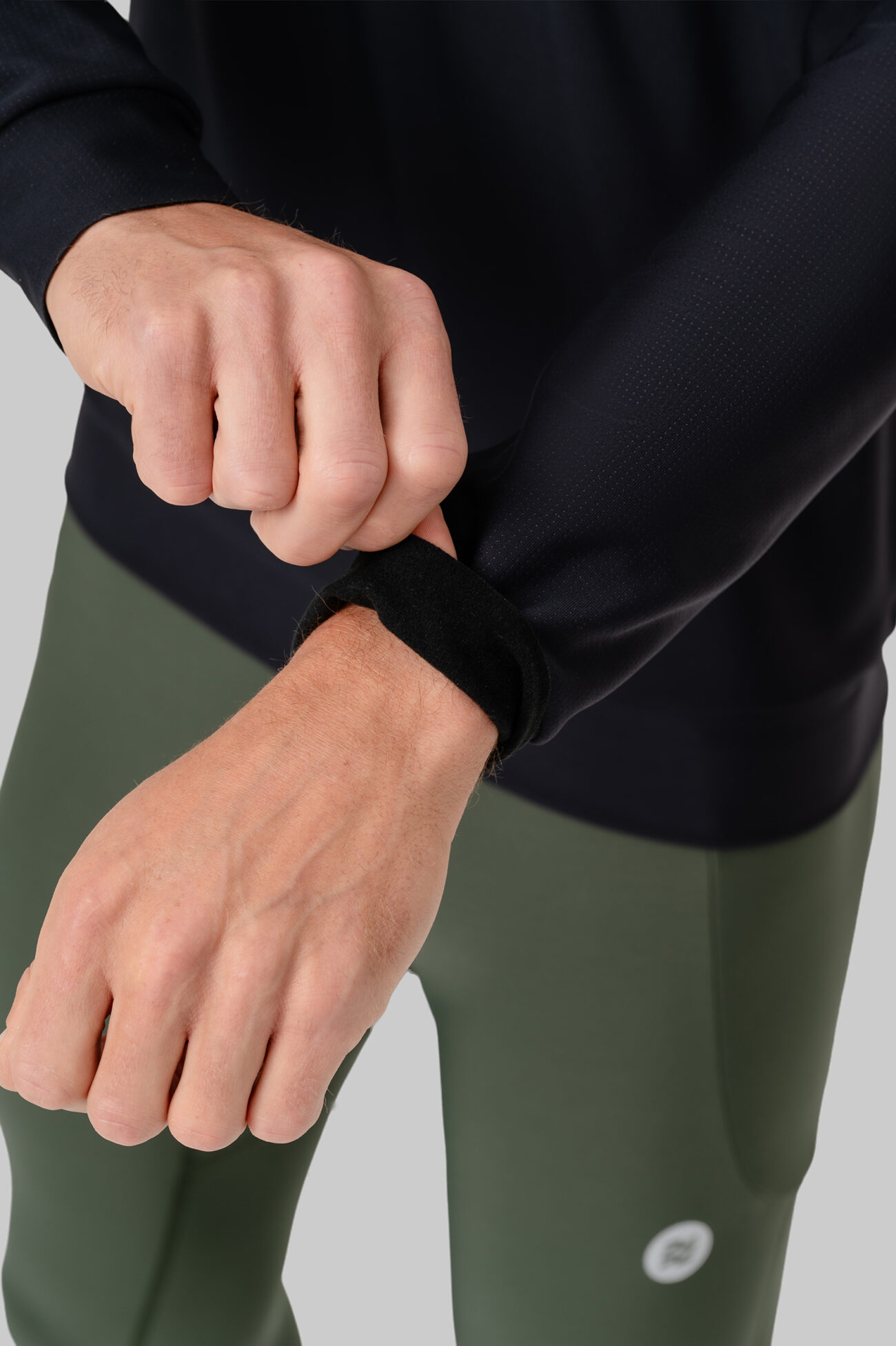 Мужской Беговой Утеплённый Лонгслив Practice Black