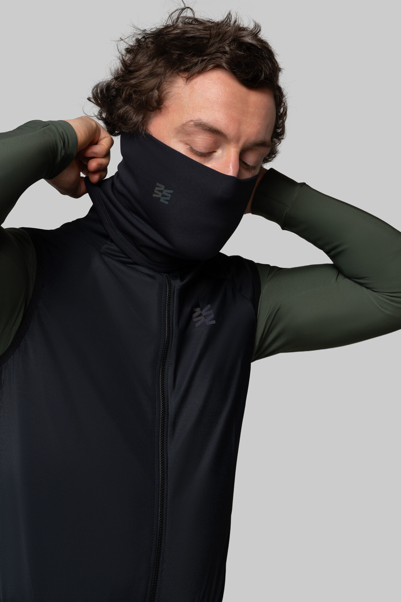 Бесшовный шарф Мерино Уголь