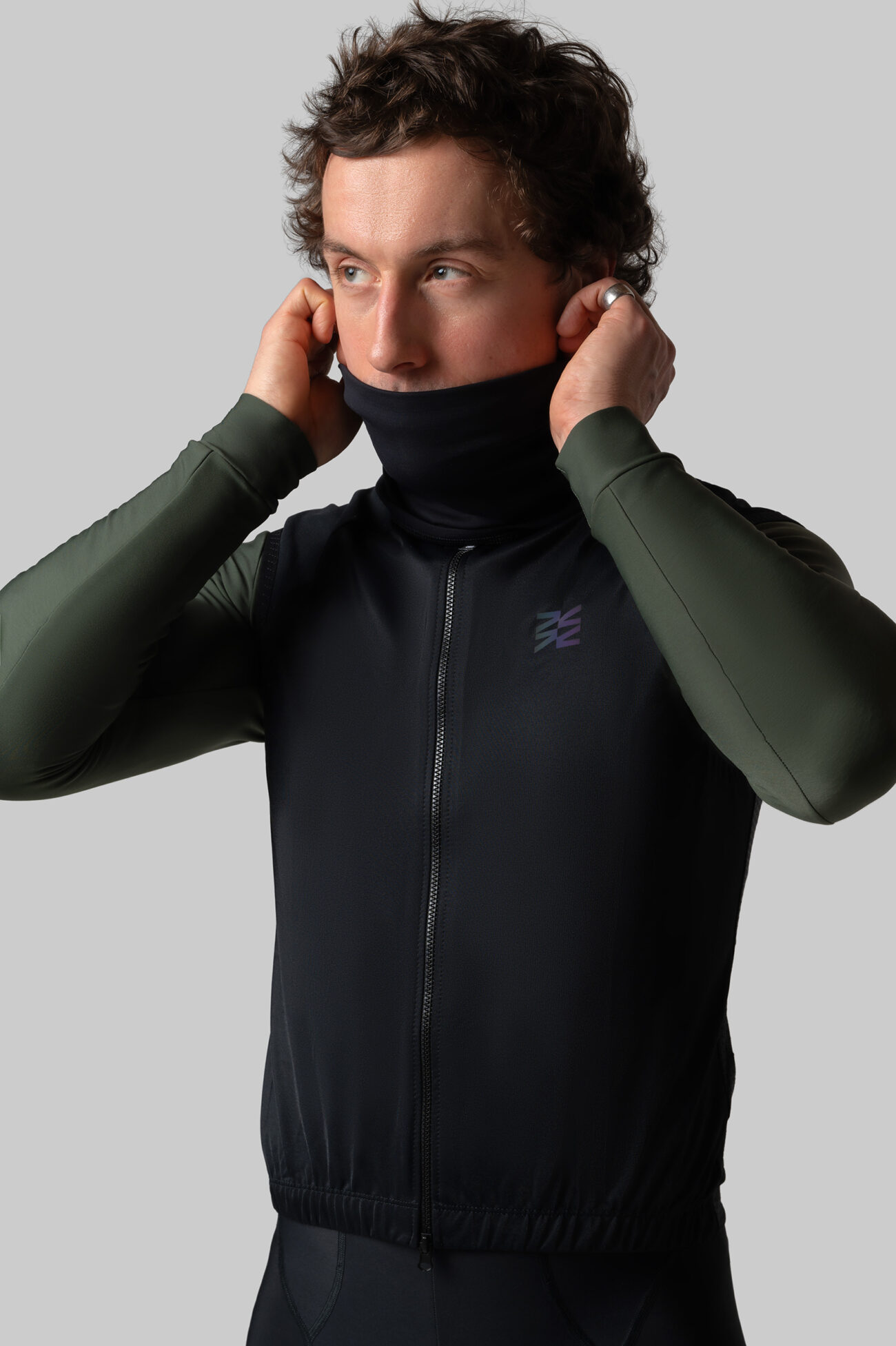 Бесшовный шарф Мерино Уголь